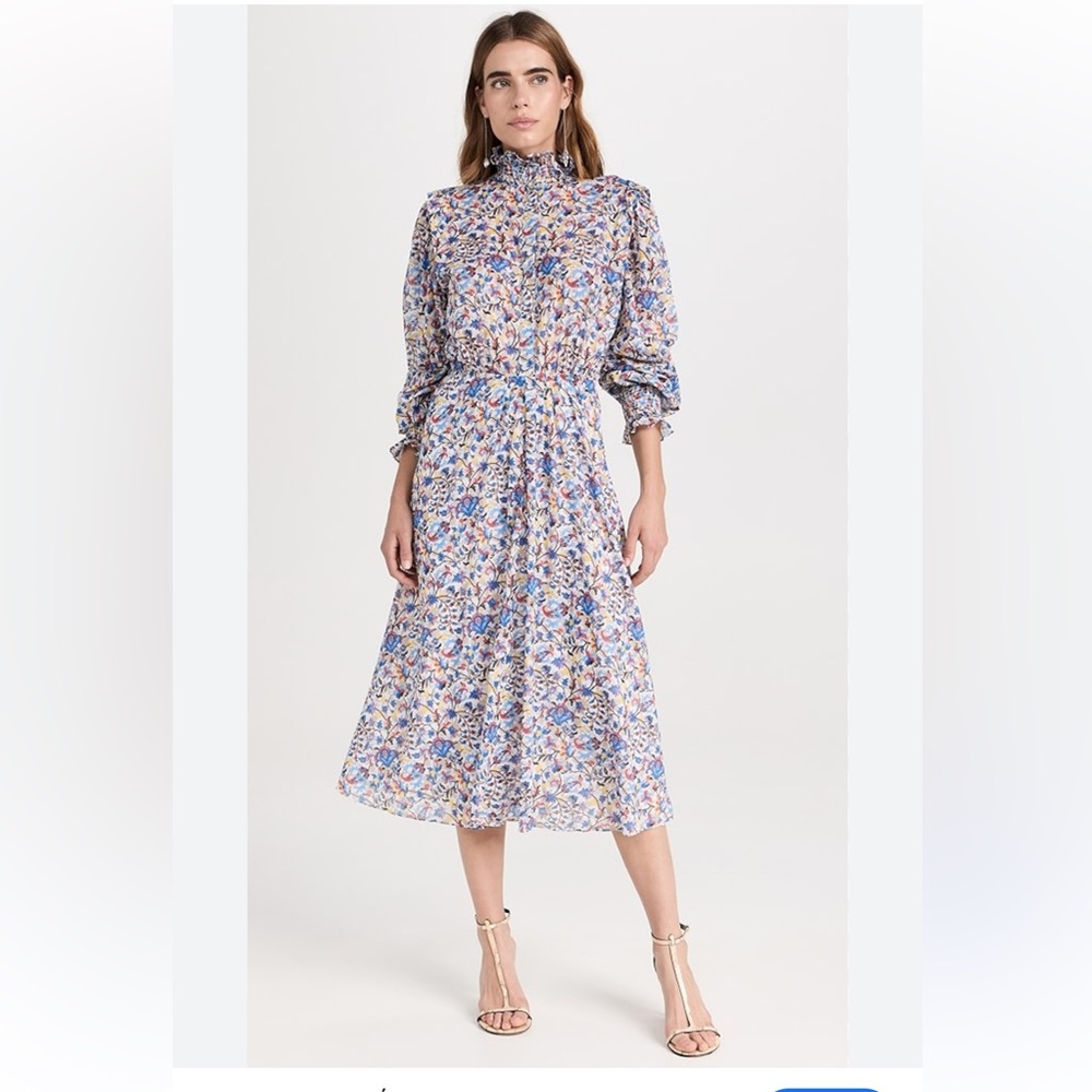 Isabel Marant Étoile Floral Galoa Dress Long Sleeve MIDI